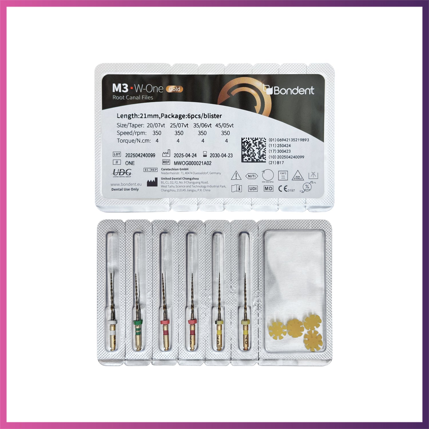 M3-W-One Gold™ Reciprocating Files