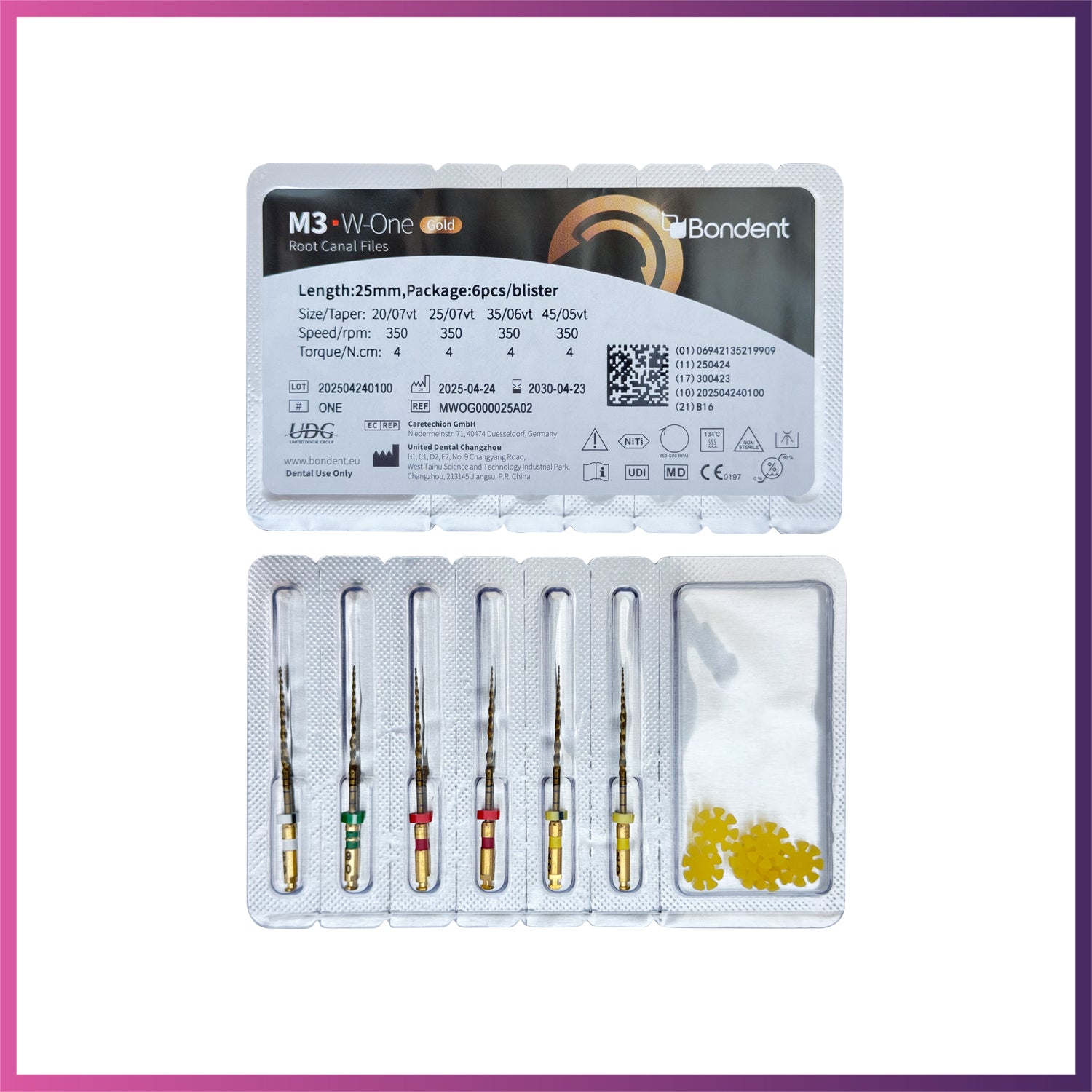 M3-W-One Gold™ Reciprocating Files