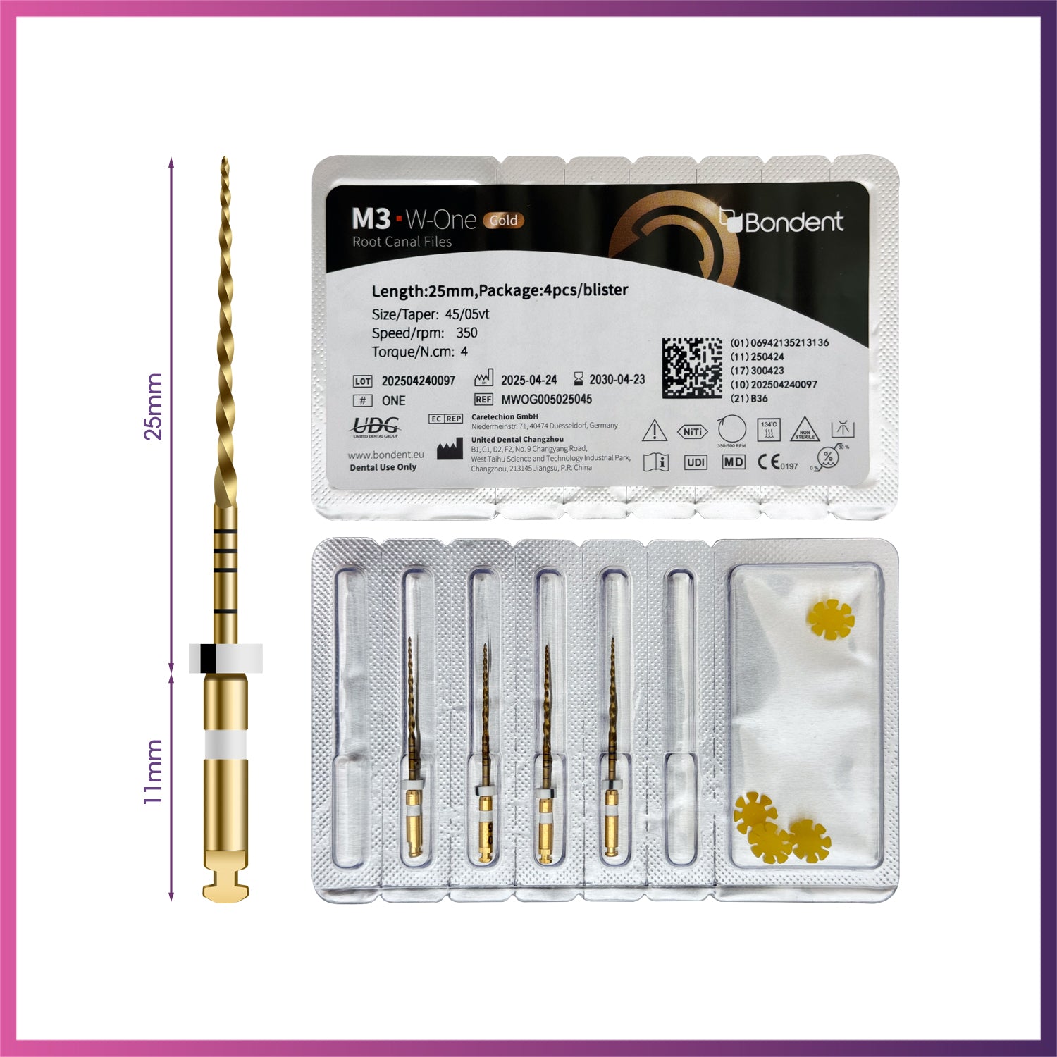 M3-W-One Gold™ Reciprocating Files