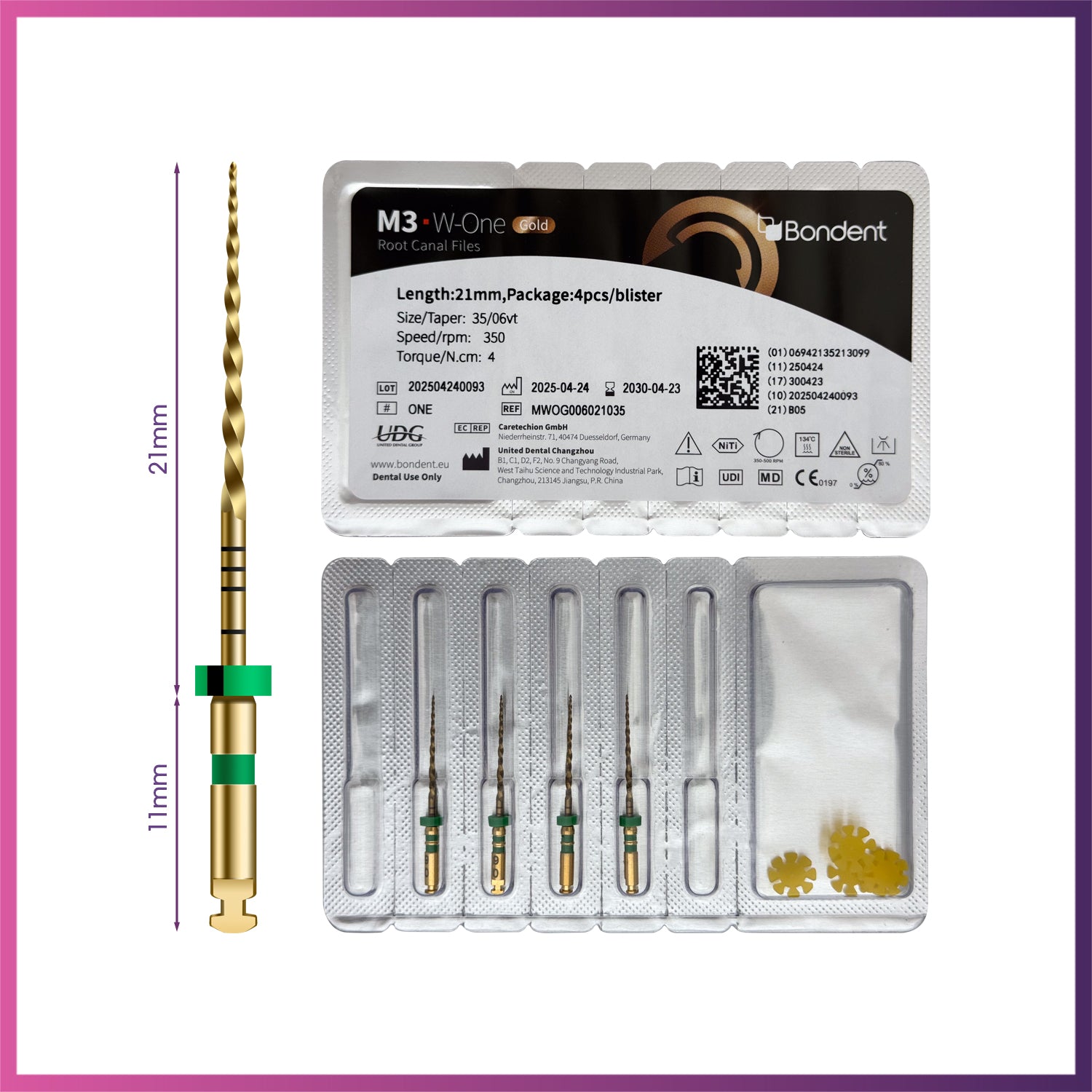 M3-W-One Gold™ Reciprocating Files