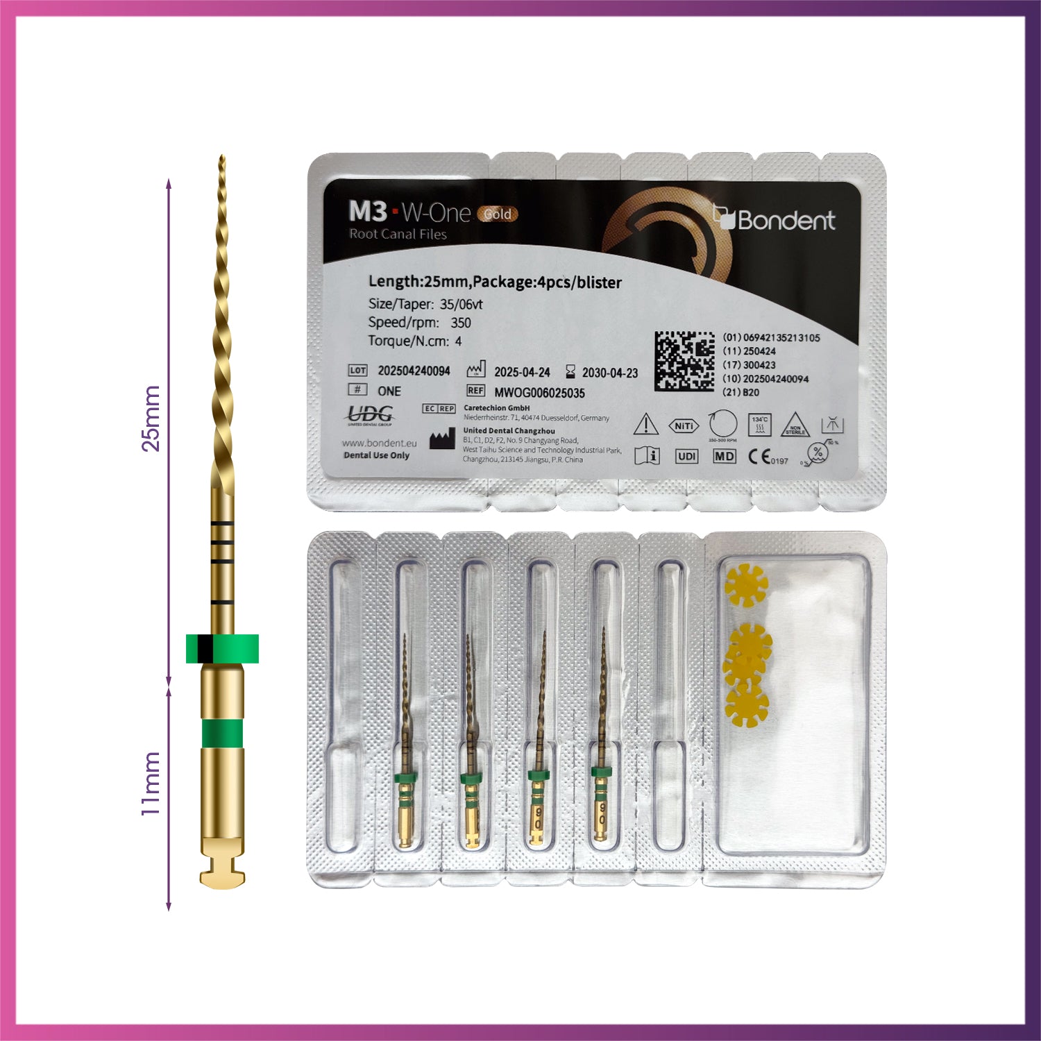 M3-W-One Gold™ Reciprocating Files