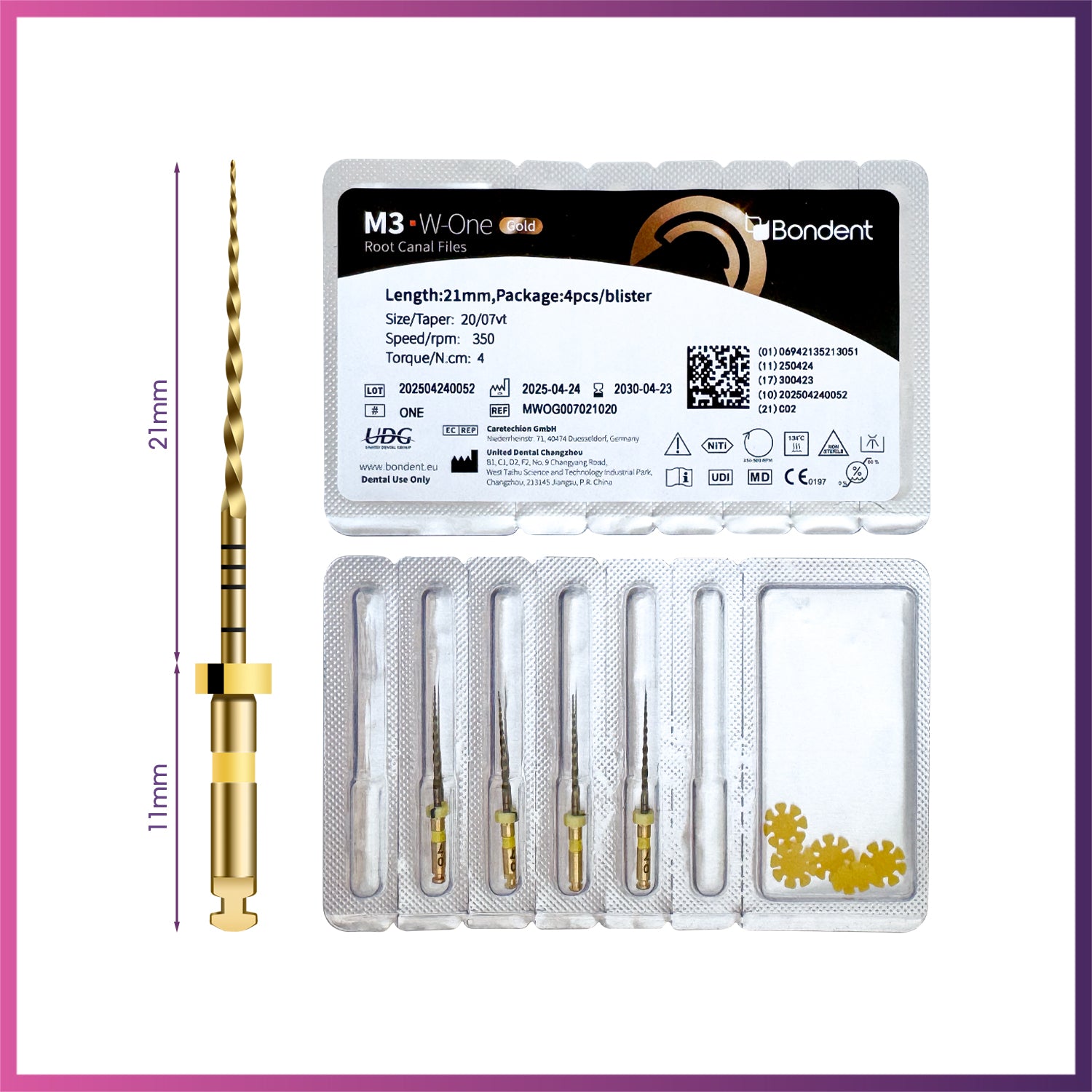 M3-W-One Gold™ Reciprocating Files