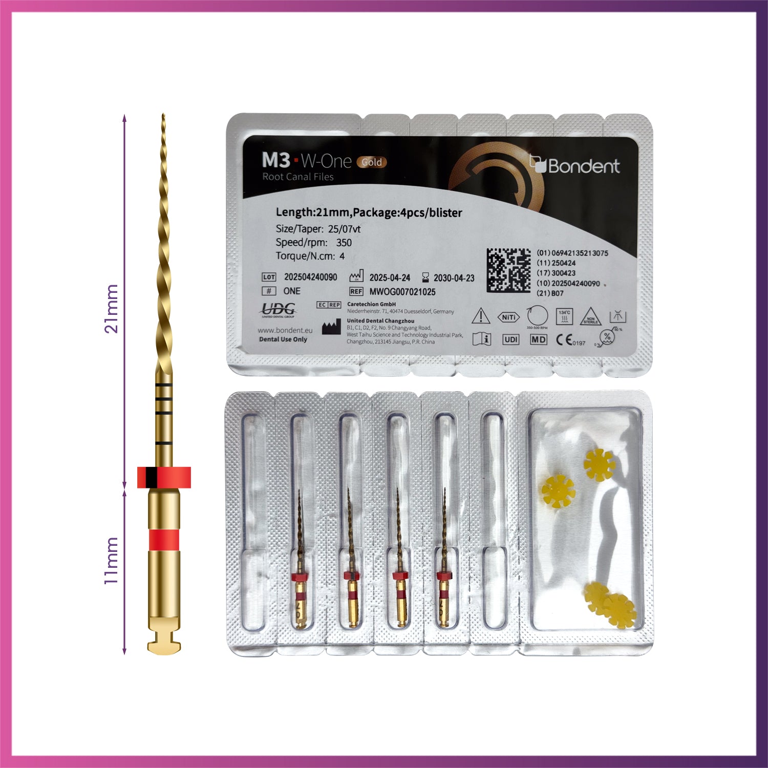 M3-W-One Gold™ Reciprocating Files
