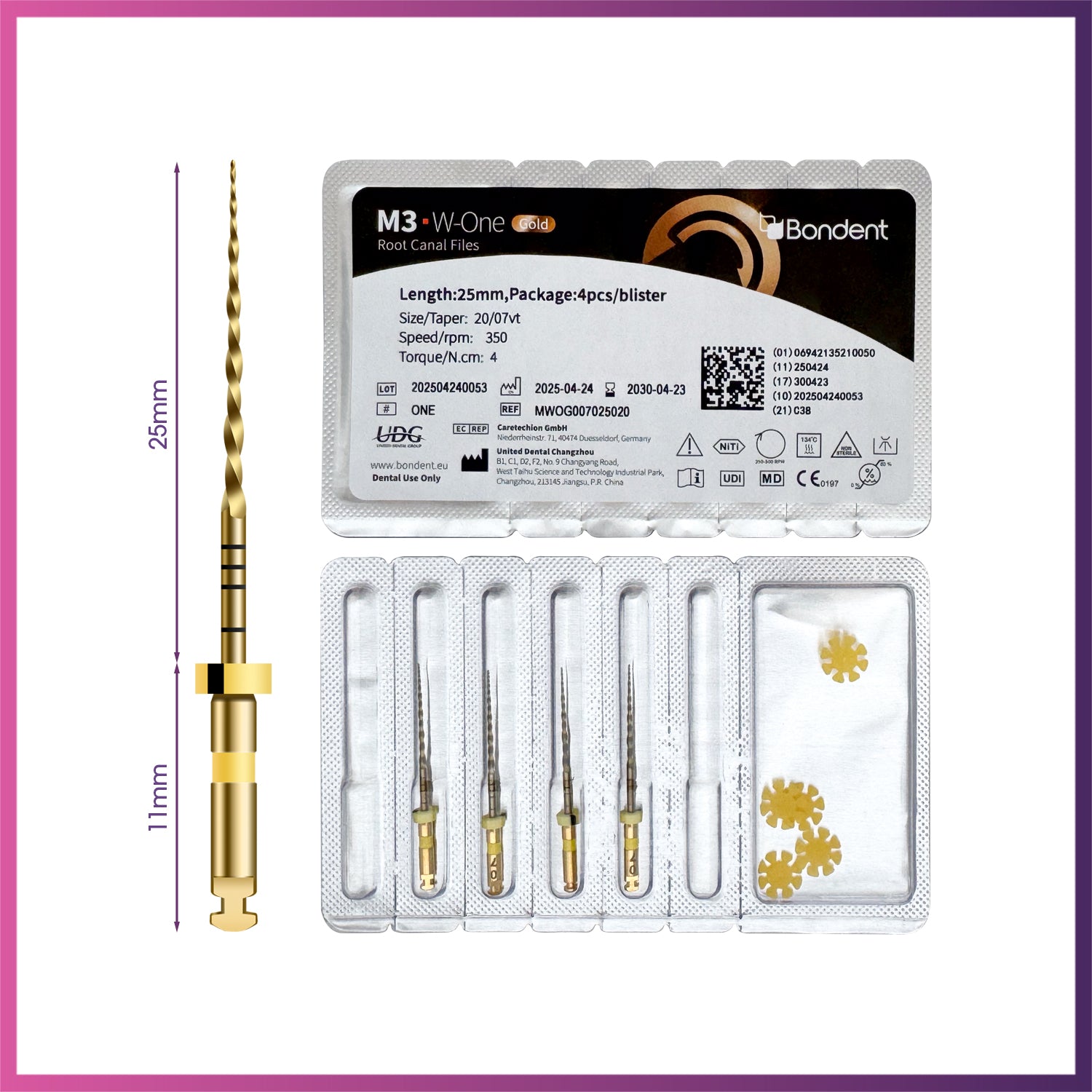 M3-W-One Gold™ Reciprocating Files