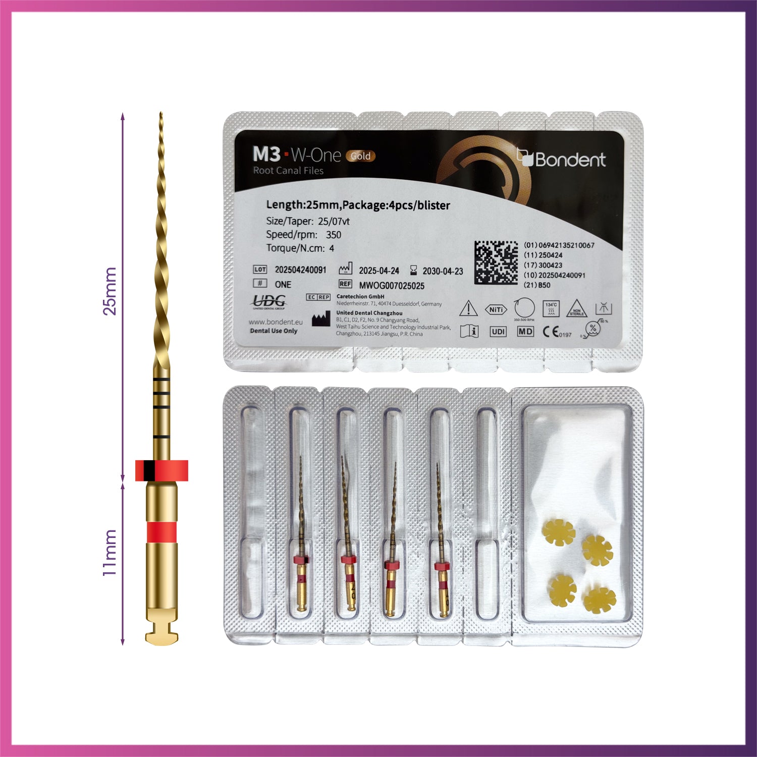 M3-W-One Gold™ Reciprocating Files