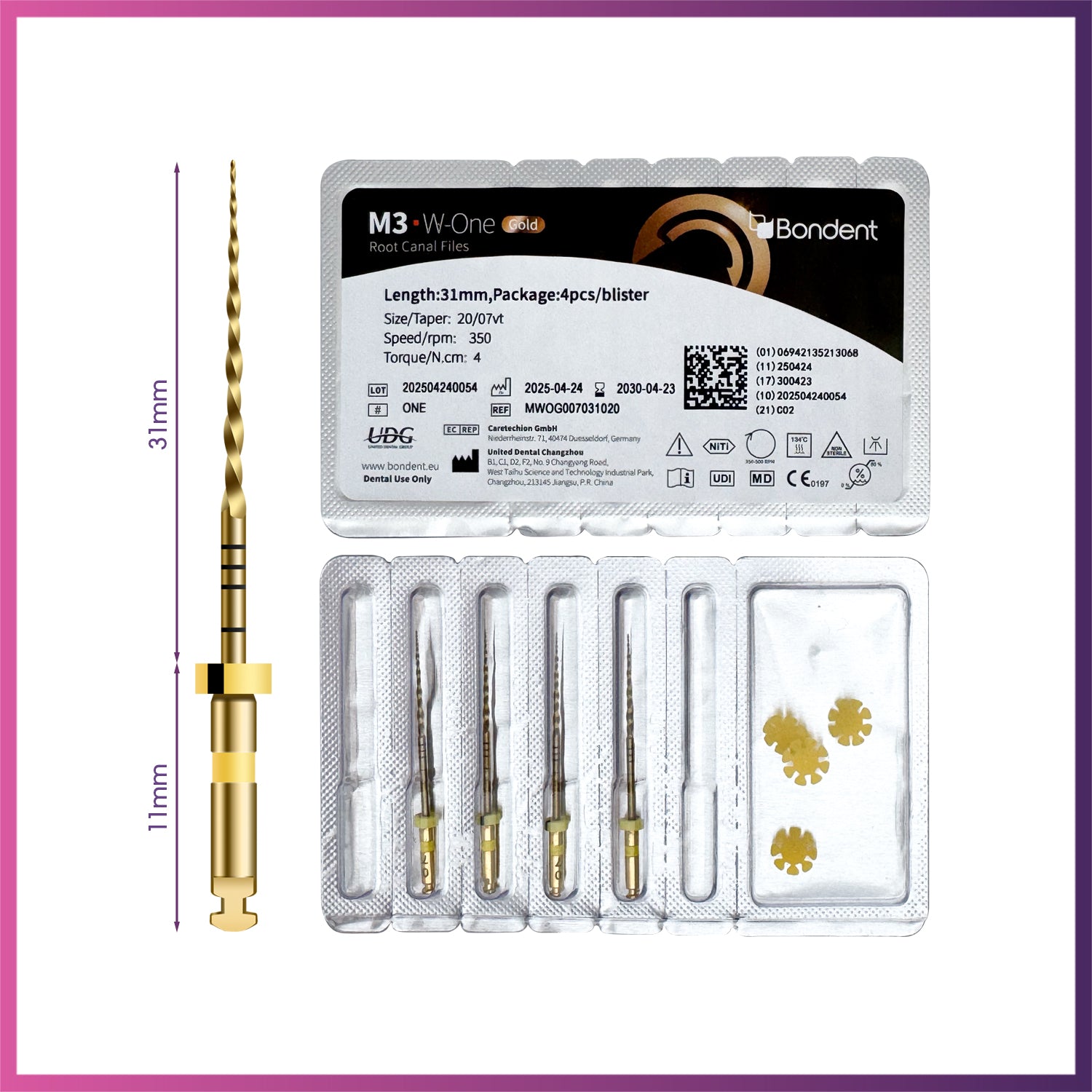 M3-W-One Gold™ Reciprocating Files