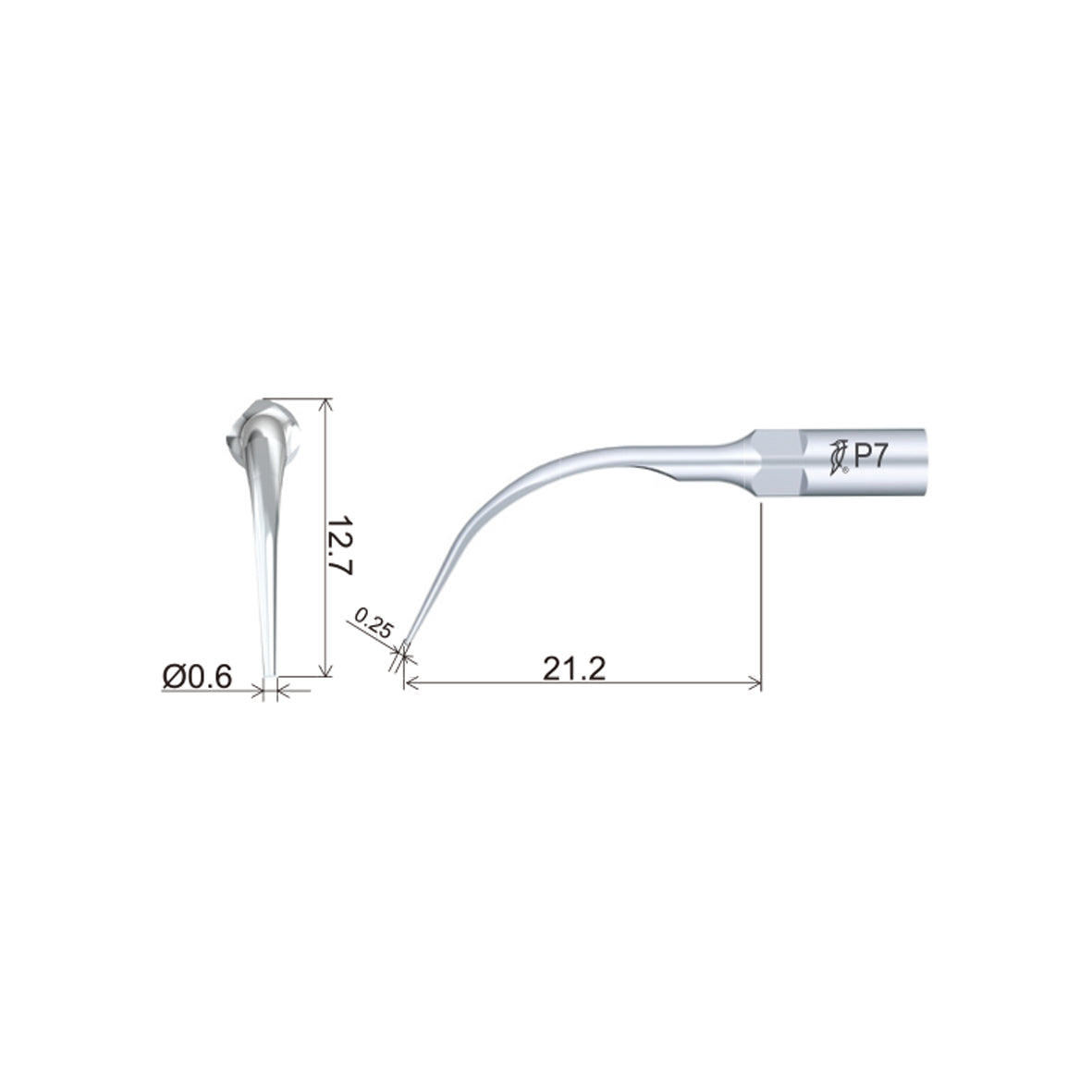 Punta periodontal Woodpecker/DTE PD7 (paquete de 5)