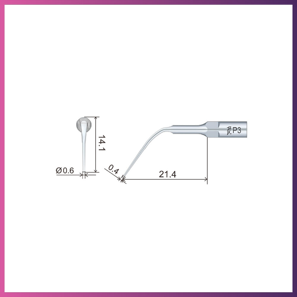 Punta periodontal Woodpecker/DTE - PD1 (paquete de 5)