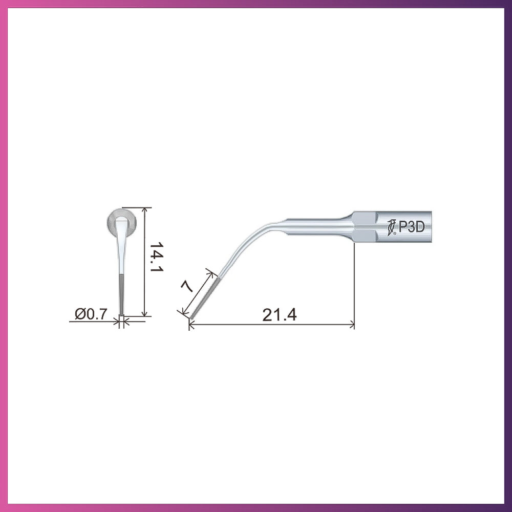 Punta periodontal Woodpecker/DTE - PD1 (paquete de 5)