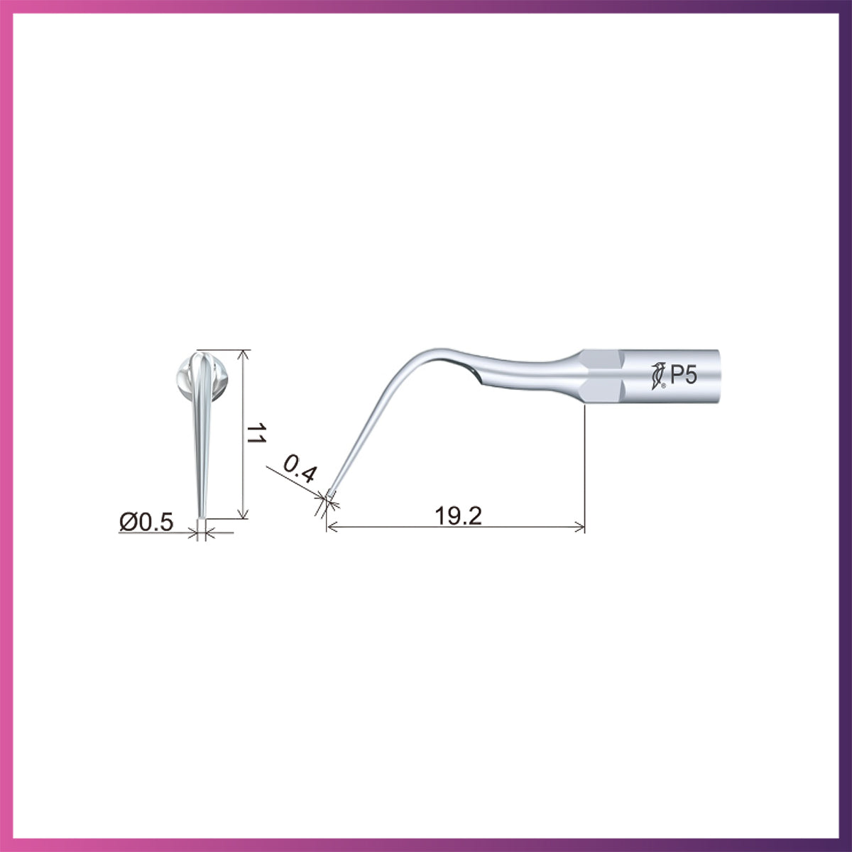 Embouts de détartreur à ultrasons PD5 (lot de 5)