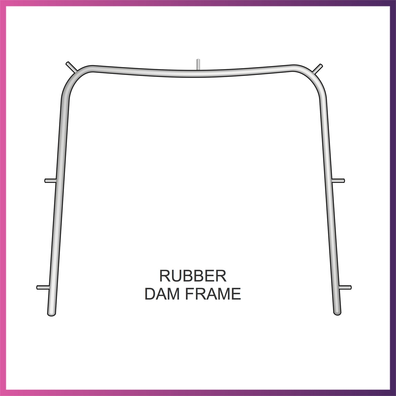 HiTeck Rubber Dam Frame, Adult, 6 inch/15 cm