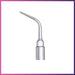 A dental piezo surgery tip with a curved shape, diamond-coated surface.