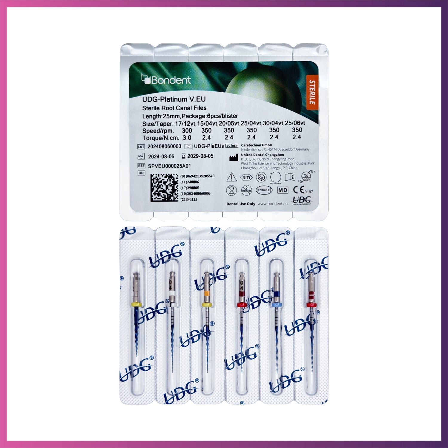 M3-Platinium V.EU™ -  Pre-Sterilized Rotary Files