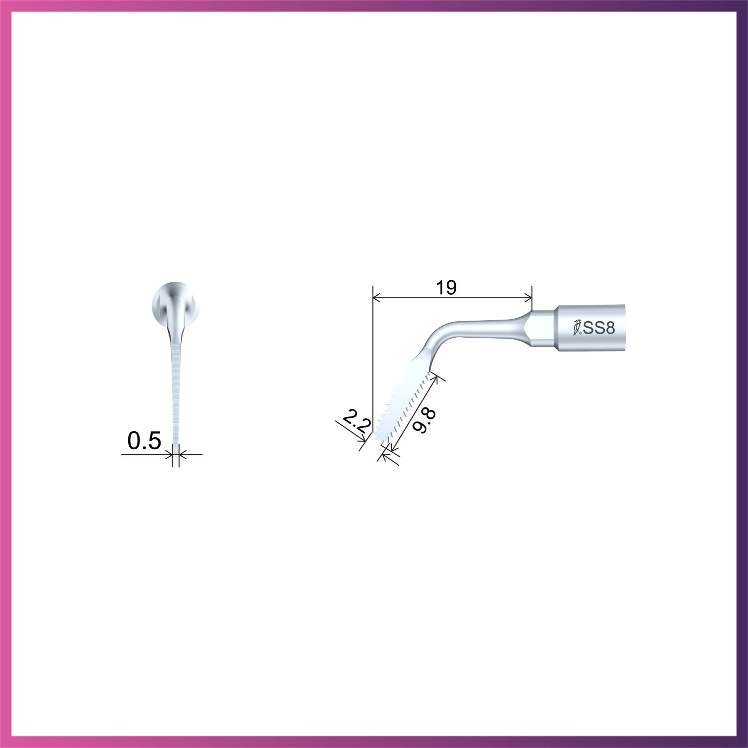 Woodpecker Surgery Tip - SS8