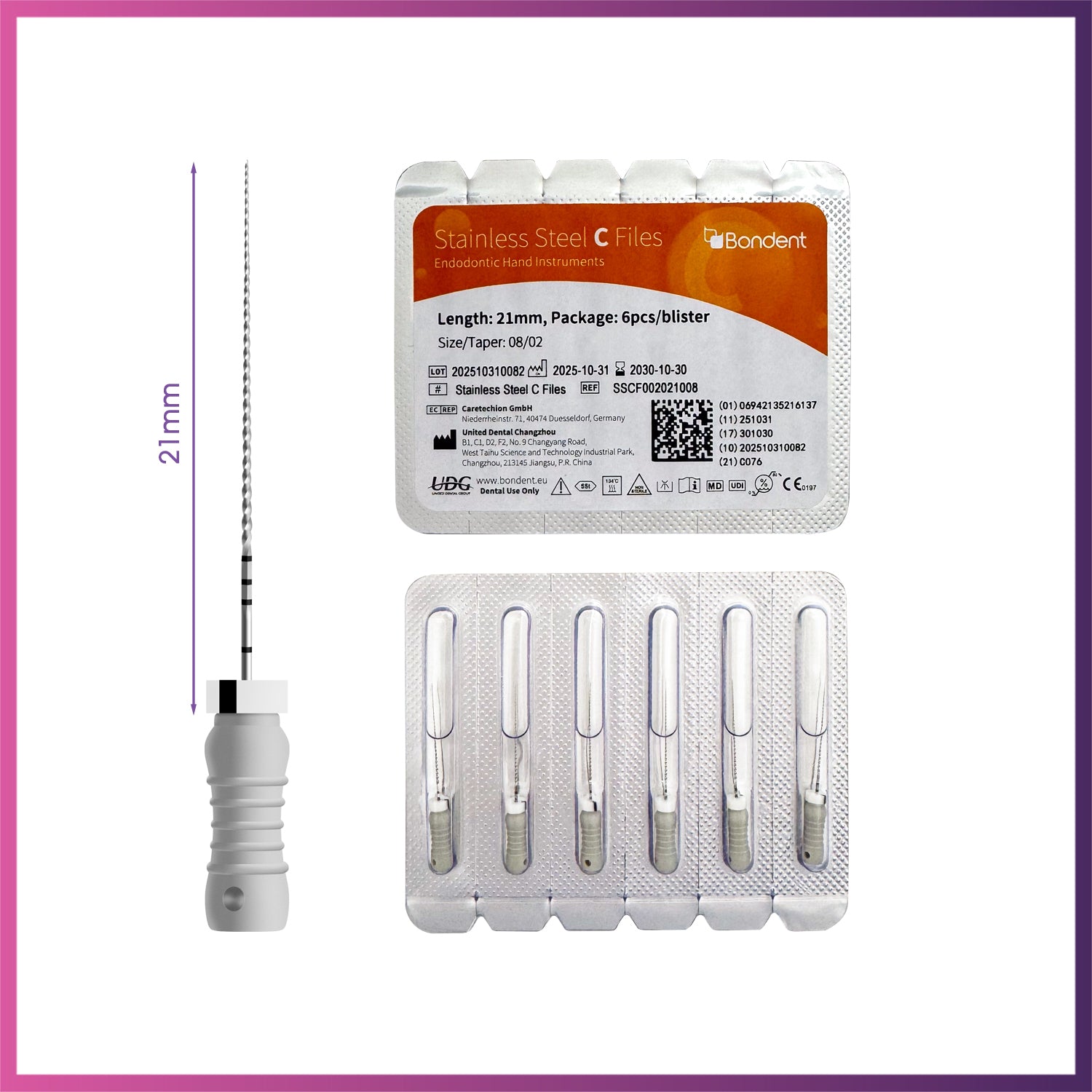 BonDent Stainless Steel C-Files