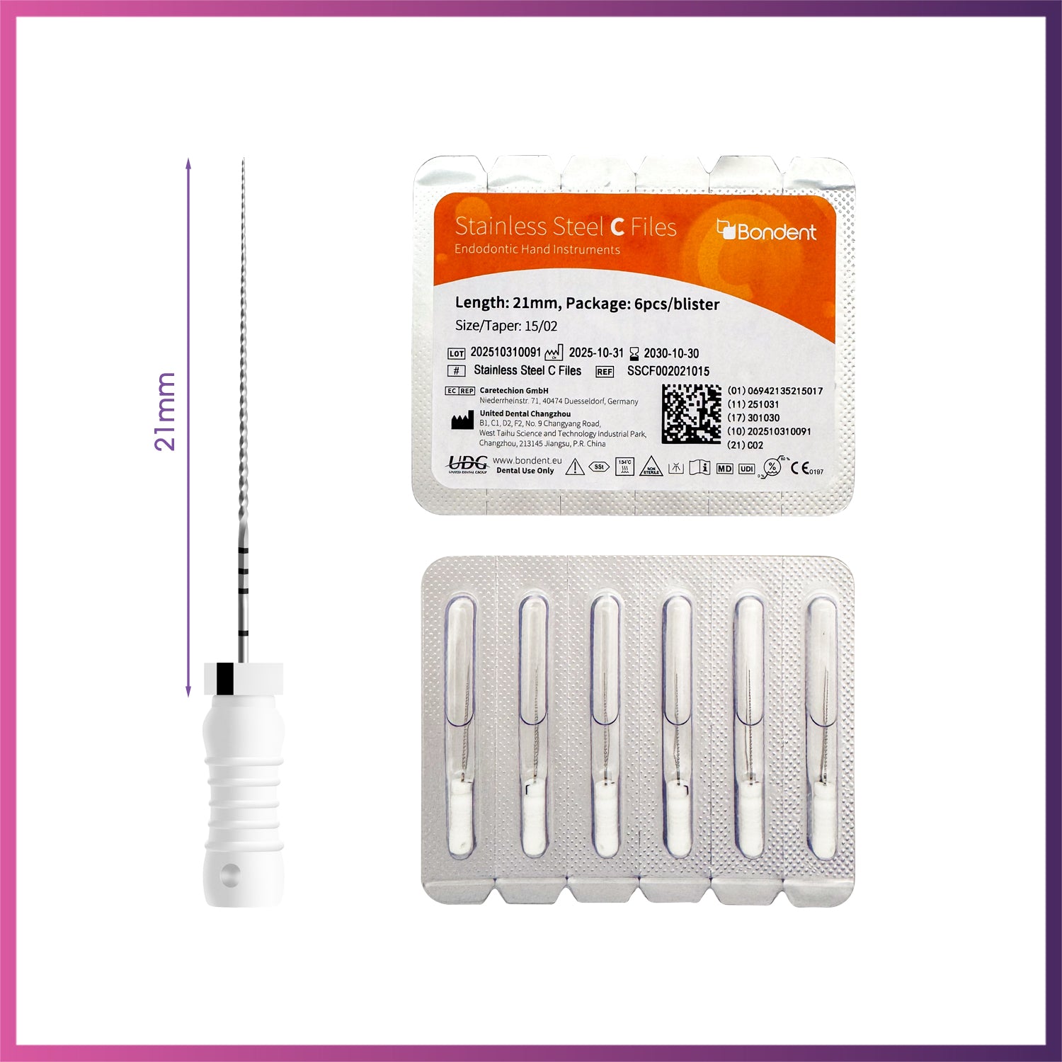 BonDent Stainless Steel C-Files