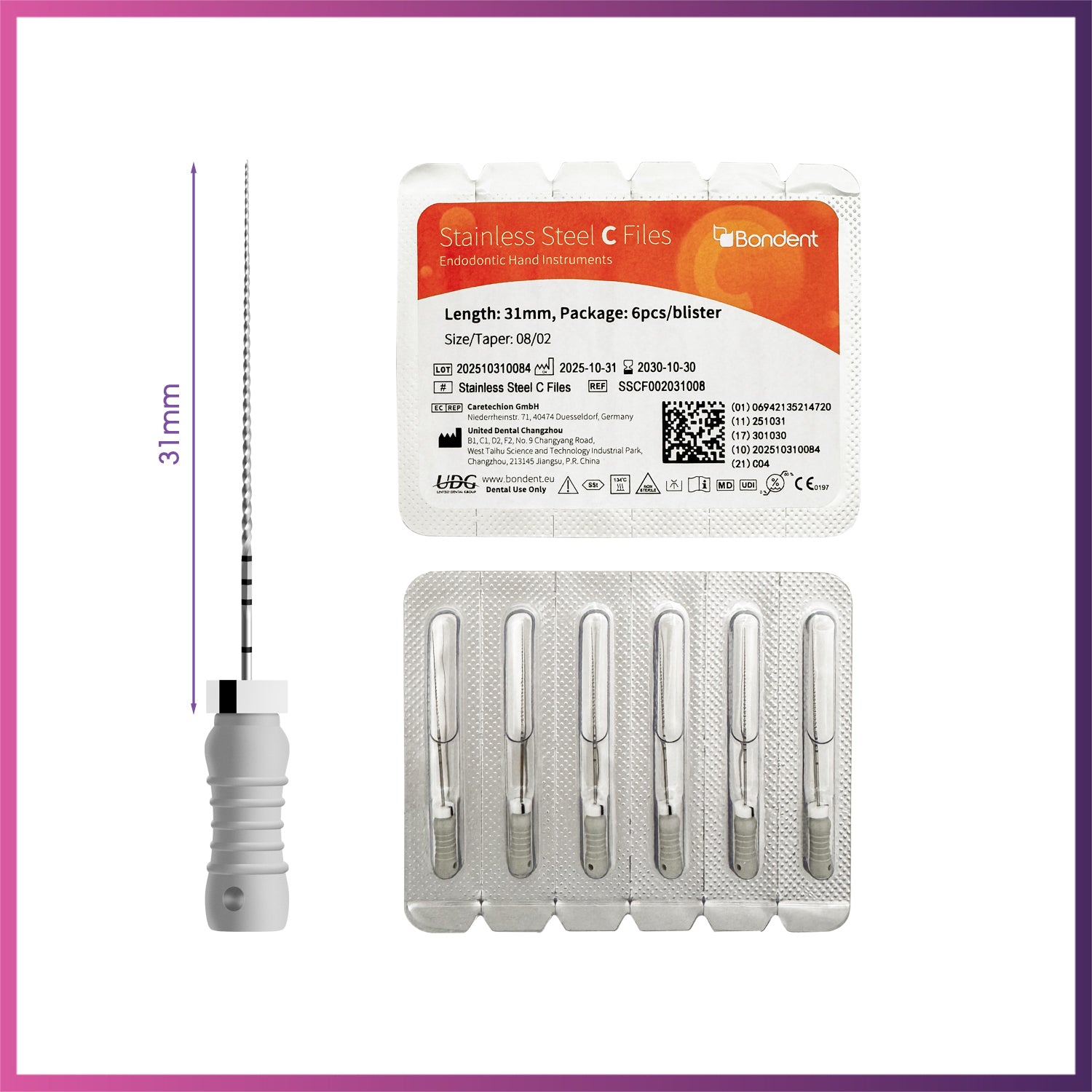 BonDent Stainless Steel C-Files