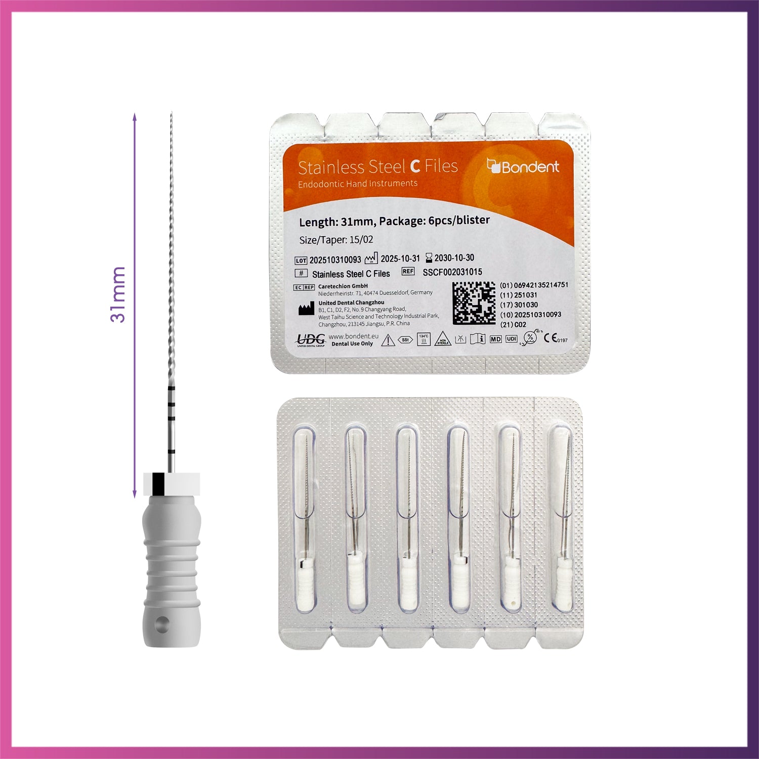 BonDent Stainless Steel C-Files