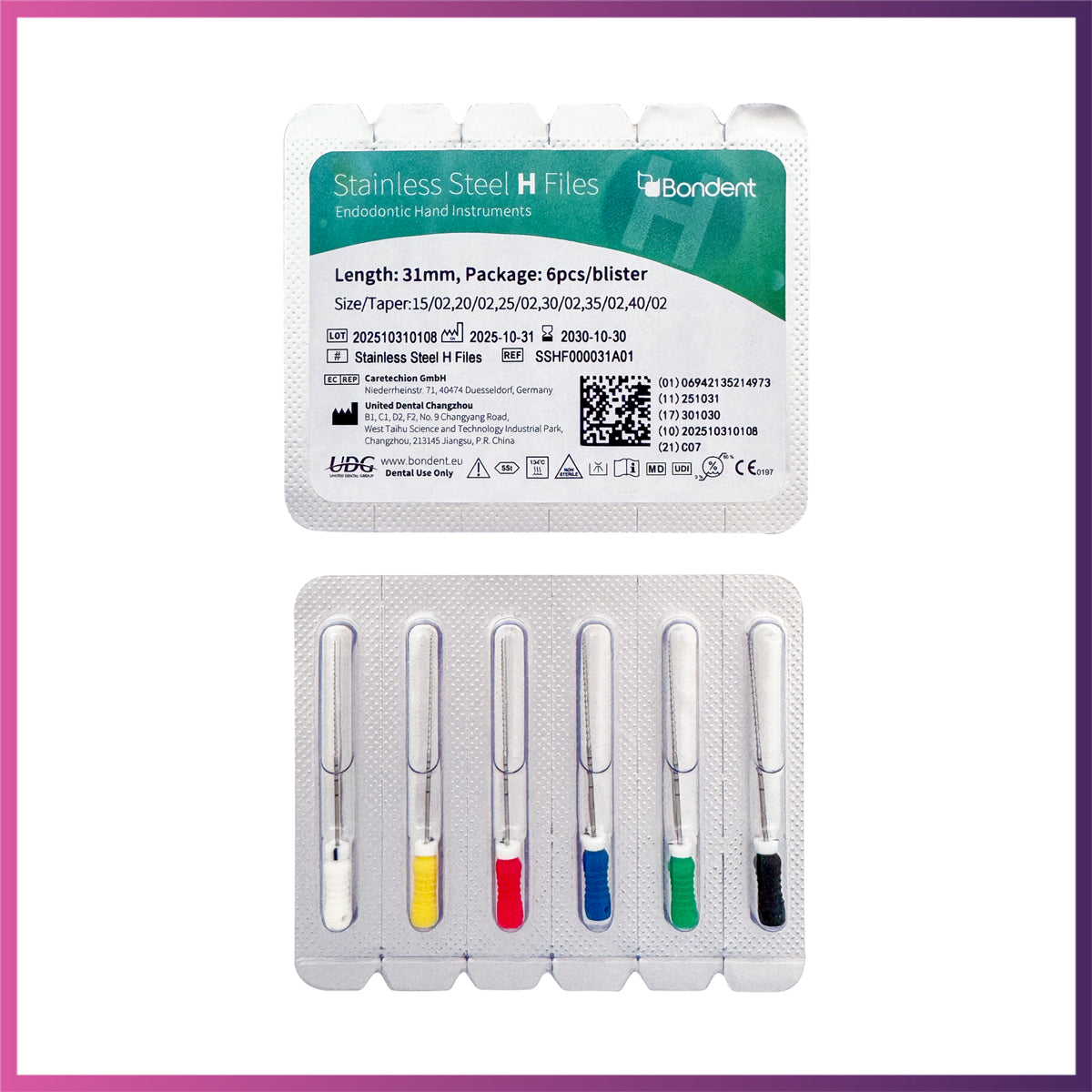 BonDent Stainless Steel H-Files