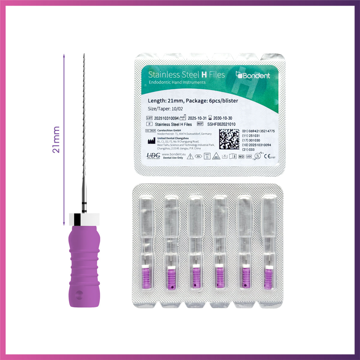 BonDent Stainless Steel H-Files