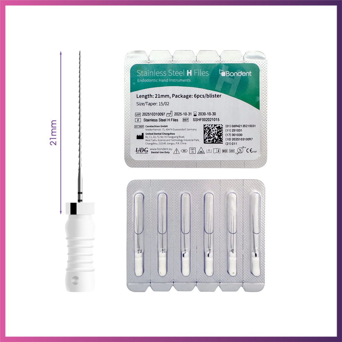 BonDent Stainless Steel H-Files