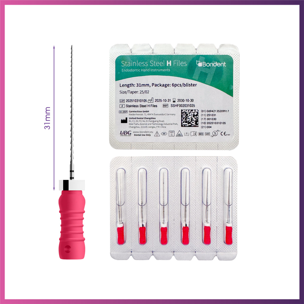 BonDent Stainless Steel H-Files