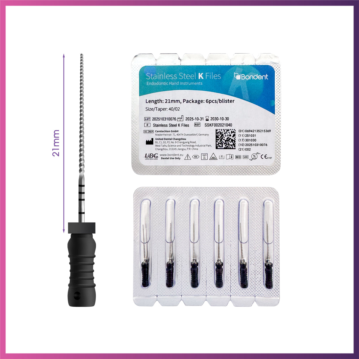 BonDent Stainless Steel K-Files