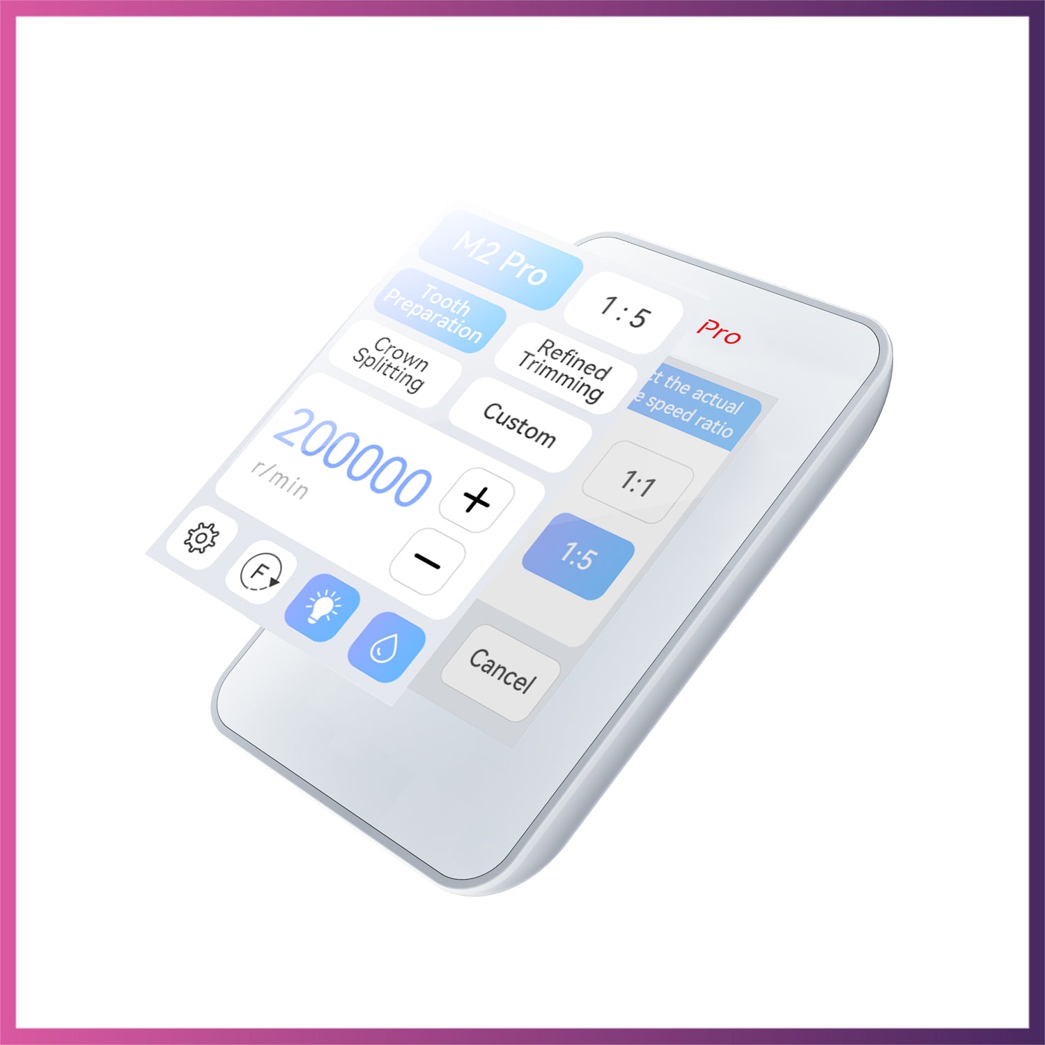 Woodpecker / DTE M2 Pro Dental Electric Motor + Handpiece