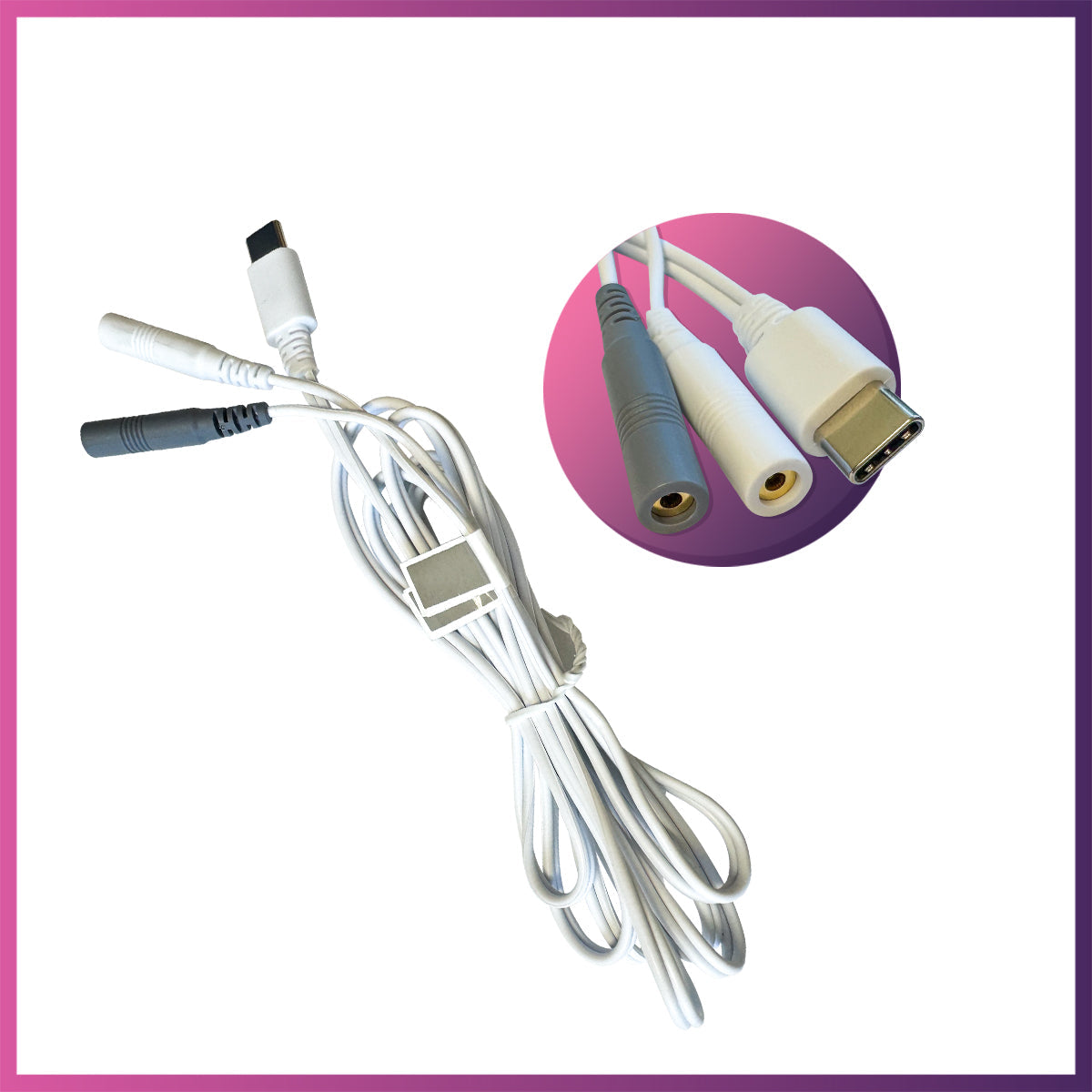 A set of white measuring wires for endodontic procedures with different connection types, displayed alongside their corresponding connectors.