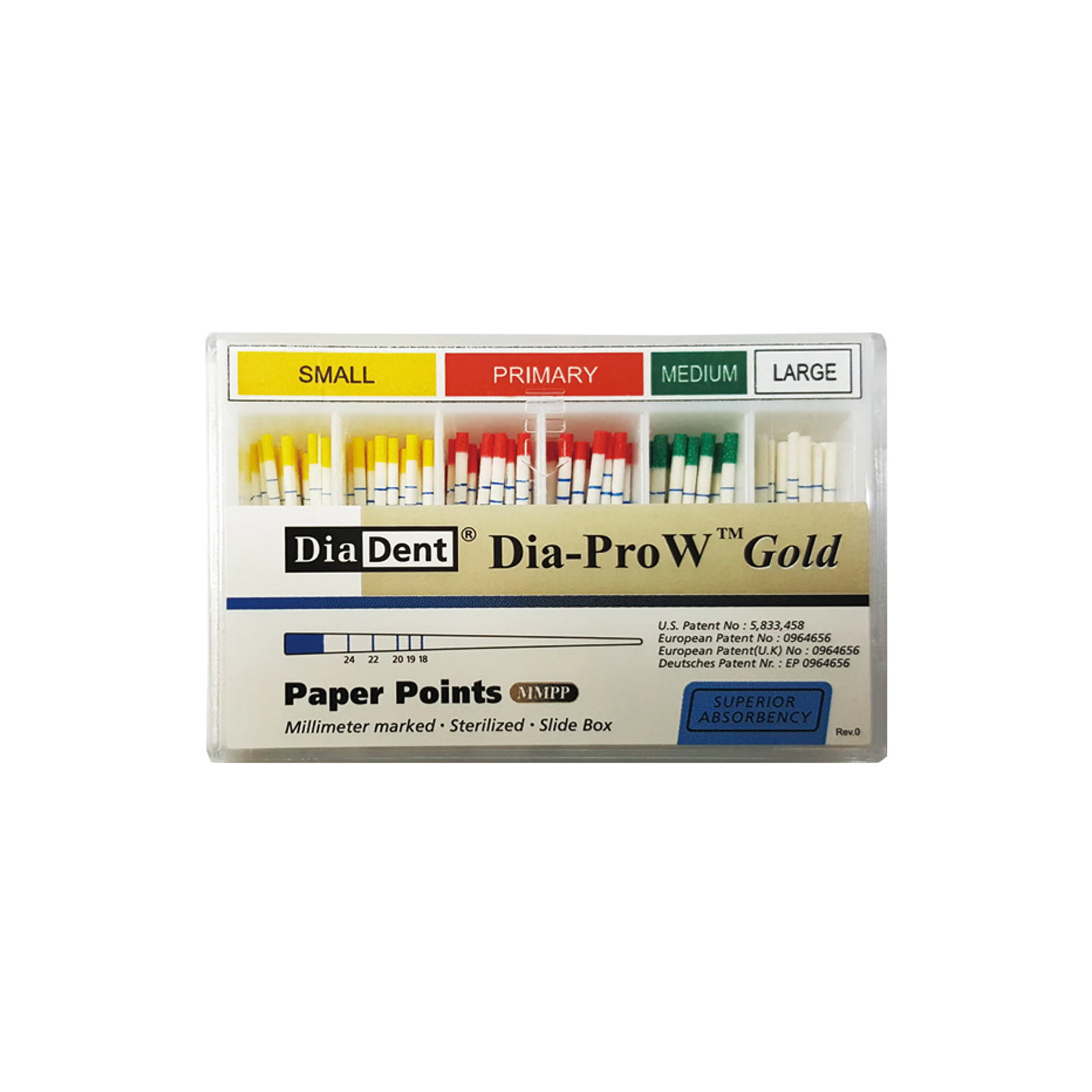 DiaDent Dia-Pro W Gold Paper Points