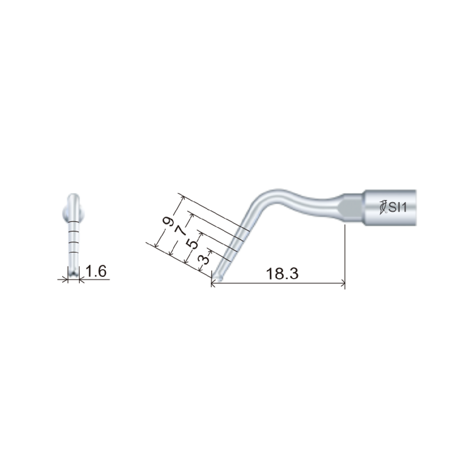 Pic-vert / Embout de chirurgie DTE - SI1