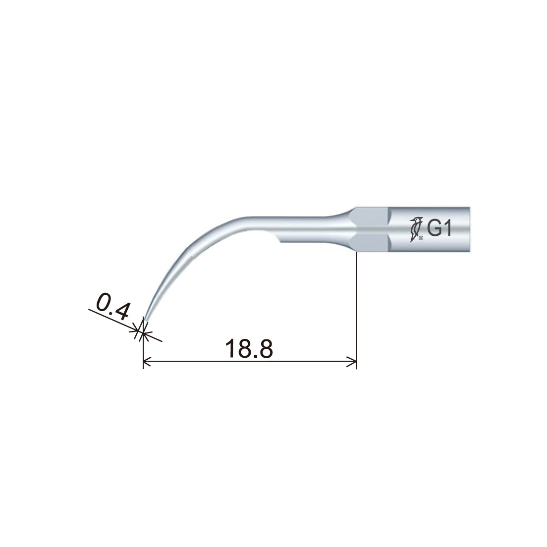 Punta para raspador ultrasónico Woodpecker/DTE - G1 (paquete de 5) 